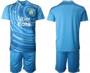 Wholesale Cheap Men 2020-2021 club Olympique de Marseille away blue Soccer Jerseys