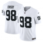 Wholesale Cheap Men's Las Vegas Raiders #98 Maxx Crosby White 2023 F.U.S.E Vapor Untouchable Stitched Football Jersey