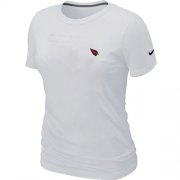 Wholesale Cheap Women's Nike Arizona Cardinals Chest Embroidered Logo T-Shirt White