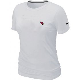 Wholesale Cheap Women\'s Nike Arizona Cardinals Chest Embroidered Logo T-Shirt White