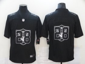 Wholesale Cheap Men\'s Las Vegas Raiders #28 Josh Jacobs Black 2020 Shadow Logo Vapor Untouchable Stitched NFL Nike Limited Jersey