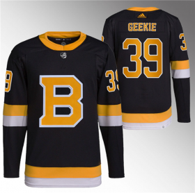 Wholesale Cheap Men\'s Boston Bruins #39 Morgan Geekie Black Home Breakaway Stitched Jersey