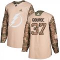 Cheap Adidas Lightning #37 Yanni Gourde Camo Authentic 2017 Veterans Day Stitched Youth NHL Jersey