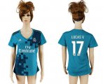 Wholesale Cheap Women's Real Madrid #17 Lucas V. Sec Away Soccer Club Jersey