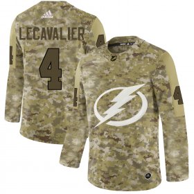 Wholesale Cheap Adidas Lightning #4 Vincent Lecavalier Camo Authentic Stitched NHL Jersey