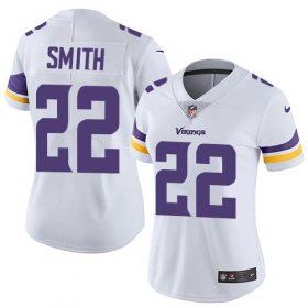 Wholesale Cheap Nike Vikings #22 Harrison Smith White Women\'s Stitched NFL Vapor Untouchable Limited Jersey