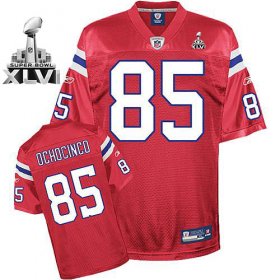 Wholesale Cheap Patriots #85 Chad Ochocinco Red Alternate Super Bowl XLVI Embroidered NFL Jersey