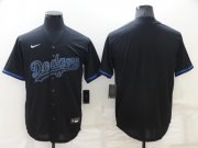 Wholesale Cheap Men's Los Angeles Dodgers Blank Lights Out Black Fashion Stitched MLB Cool Base Nike Jersey