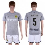 Wholesale Cheap Dortmund #5 Bartra Grey Soccer Club Jersey