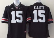 Wholesale Cheap Ohio State Buckeyes #15 Ezekiel Elliott 2014 Black Limited Jersey