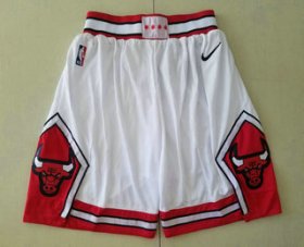 Wholesale Cheap Men\'s Chicago Bulls White 2019 Nike Swingman Stitched NBA Shorts