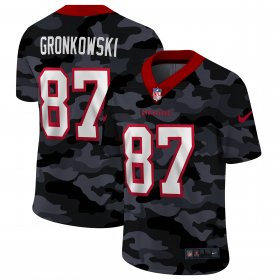 Cheap Tampa Bay Buccaneers #87 Rob Gronkowski Men\'s Nike 2020 Black CAMO Vapor Untouchable Limited Stitched NFL Jersey