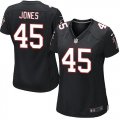 Wholesale Cheap Nike Falcons #45 Deion Jones Black Alternate Women's Stitched NFL Elite Jersey