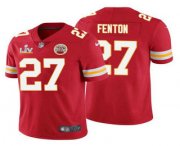 Wholesale Cheap Men's Kansas City Chiefs #27 Rashad Fenton Red 2021 Super Bowl LV Limited Stitched NFL Jersey