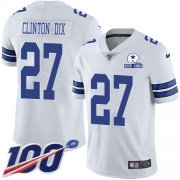 Wholesale Cheap Nike Cowboys #27 Ha Ha Clinton-Dix White Men's Stitched With Established In 1960 Patch NFL 100th Season Vapor Untouchable Limited Jersey