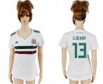 Wholesale Cheap Women's Mexico #13 G.Ochoa Away Soccer Country Jersey