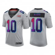 Wholesale Cheap Men's Los Angeles Rams #10 Cooper Kupp 2022 Grey Super Bowl LVI Limited Stitched Jersey