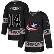 Wholesale Cheap Adidas Blue Jackets #14 Gustav Nyquist Black Authentic Team Logo Fashion Stitched NHL Jersey