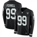 Wholesale Cheap Nike Raiders #99 Clelin Ferrell Black Team Color Men's Stitched NFL Limited Therma Long Sleeve Jersey