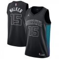 Wholesale Cheap Nike Charlotte Hornets #15 Kemba Walker Black NBA Jordan Swingman City Edition Jersey