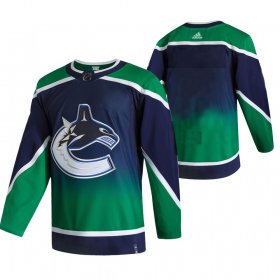 Wholesale Cheap Vancouver Canucks Blank Green Men\'s Adidas 2020-21 Reverse Retro Alternate NHL Jersey