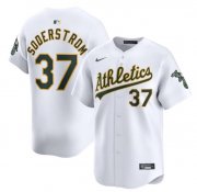 Cheap Men's Oakland Athletics #37 Tyler Soderstrom White Home Limited Stitched Jersey