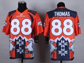 Wholesale Cheap Nike Broncos #88 Demaryius Thomas Orange Men\'s Stitched NFL Elite Noble Fashion Jersey