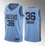 Wholesale Cheap Men's Memphis Grizzlies #36 Marcus Smart Blue 2023 Draft Statement Edition Stitched Basketball Jersey