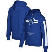 Wholesale Cheap Los Angeles Rams Mitchell & Ness Three Stripe Pullover Hoodie Royal