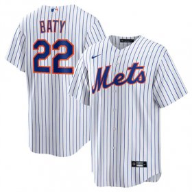Cheap Men\'s New York Mets #22 Brett Baty White Cool Base Stitched Baseball Jersey