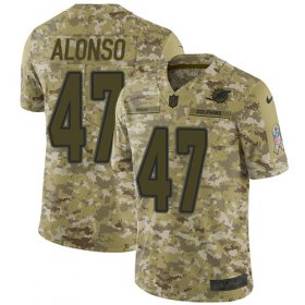 Wholesale Cheap Nike Dolphins #47 Kiko Alonso Camo Men\'s Stitched NFL Limited 2018 Salute To Service Jersey