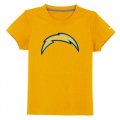 Wholesale Cheap Los Angeles Chargers Sideline Legend Authentic Logo Youth T-Shirt Yellow