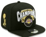 Wholesale Cheap Men's Los Angeles Lakers New Black 2020 NBA Finals Champions Snapback Hat