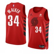 Wholesale Cheap Men's Portland Trail Blazers #34 Jabari Walker 2022-23 Red Statement Edition Swingman Stitched Basketball Jersey