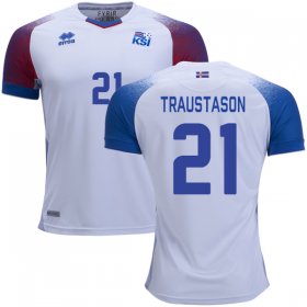 Wholesale Cheap Iceland #21 Traustason Away Soccer Country Jersey