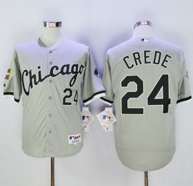 Wholesale Cheap White Sox #24 Joe Crede Grey 2005 World Series Stitched MLB Jersey