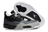 Wholesale Cheap Air Jordan 4 New Shoes Black/Light gray