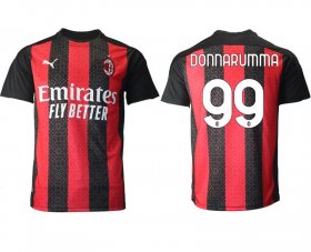Wholesale Cheap Men 2020-2021 club AC milan home aaa version 99 red Soccer Jerseys