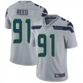 Wholesale Cheap Nike Seahawks #91 Jarran Reed Grey Alternate Men's Stitched NFL Vapor Untouchable Limited Jersey