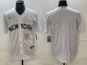 Cheap Men's New York Yankees Blank White 2024 Cool Base Stitched Jersey