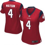 Wholesale Cheap Nike Texans #4 Deshaun Watson Red Alternate Women's Stitched NFL Elite Jersey