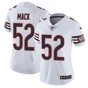 Wholesale Cheap Nike Bears #52 Khalil Mack White Women\'s Stitched NFL Vapor Untouchable Limited Jersey