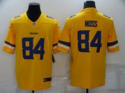 Wholesale Cheap Men's Minnesota Vikings #84 Randy Moss Gold Inverted Legend Stitched NFL Nike Limited Jersey