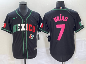 Wholesale Cheap Men\'s Mexico Baseball #7 Julio Urias 2023 Black World Baseball Classic Stitched Jersey1