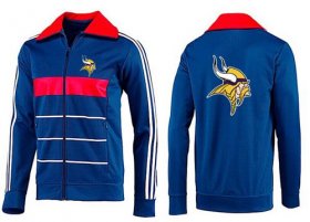 Wholesale Cheap NFL Minnesota Vikings Team Logo Jacket Blue_2