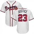 Wholesale Cheap Braves #23 David Justice White Team Logo Fashion Stitched MLB Jersey