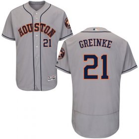 Wholesale Cheap Astros #21 Zack Greinke Grey Flexbase Authentic Collection Stitched MLB Jersey