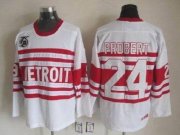 Wholesale Cheap Red Wings #24 Bob Probert White CCM Throwback 75TH Stitched NHL Jersey