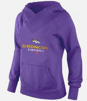 Wholesale Cheap Women\'s Denver Broncos Big & Tall Critical Victory Pullover Hoodie Purple