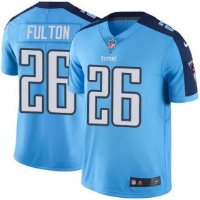 Wholesale Cheap Nike Titans #26 Kristian Fulton Light Blue Men\'s Stitched NFL Limited Rush Jersey
